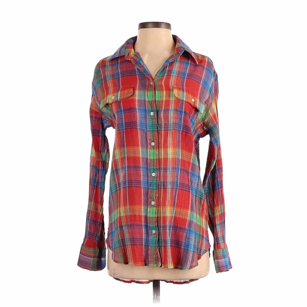 Ralph Lauren Size XL Long Sleeve Button-Down Plaid Shirt